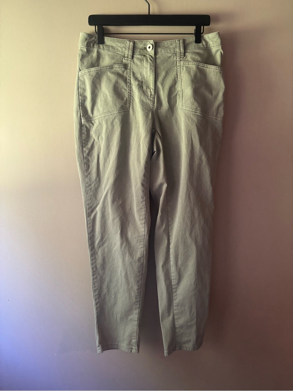 J. Jill Light Sage Green Straight-Leg Jeans